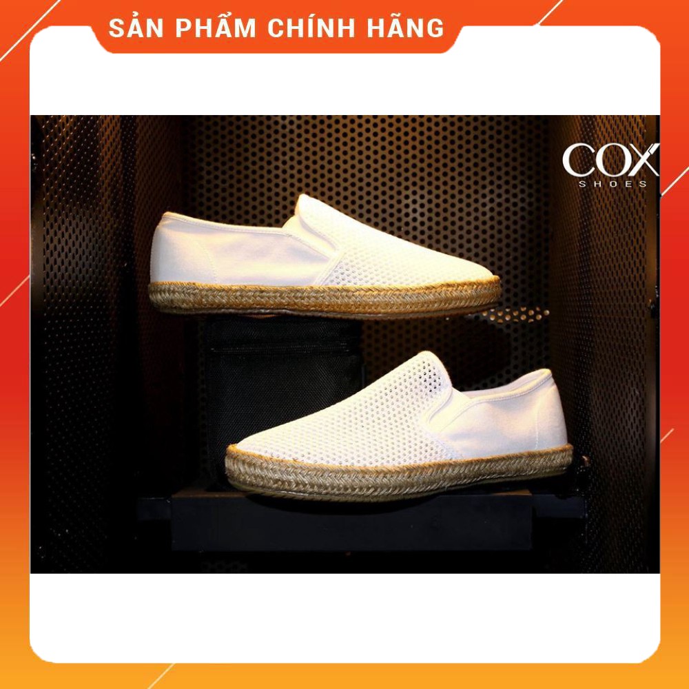 ĐẲNG CẤP TT [COX] GIày Lười Vải Cox Shoes White 831 CHÍNH HÃNG & | BigBuy360 - bigbuy360.vn