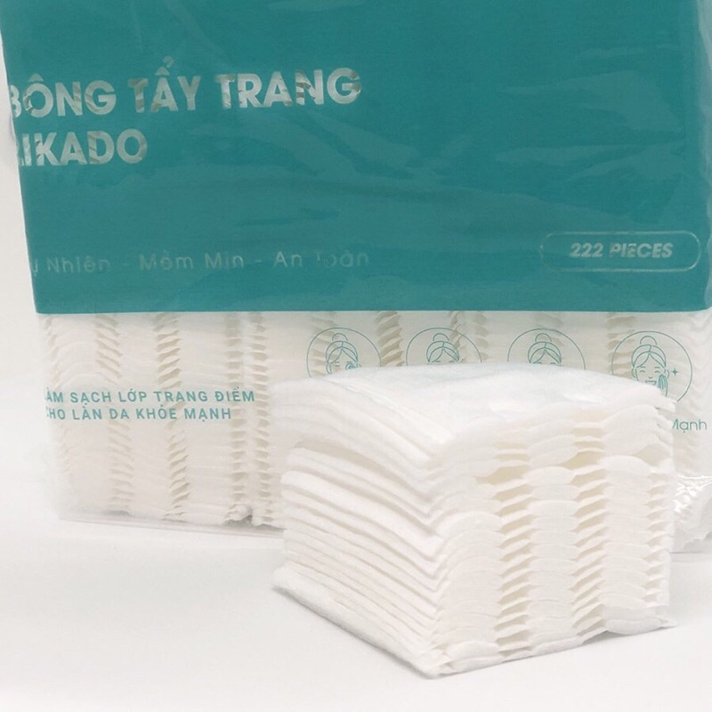 Bông Tẩy Trang 3 Lớp Likado Bịch 222 Miếng An Toàn Cho Da