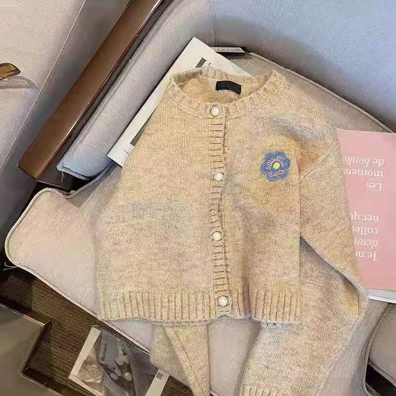 Áo sweater thêu họa tiết phong cách cổ điển thanh lịch cho nữ