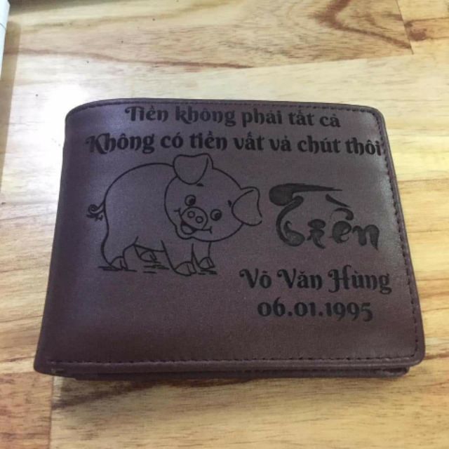 Ví da bò cao cấp (In khắc theo yêu cầu)