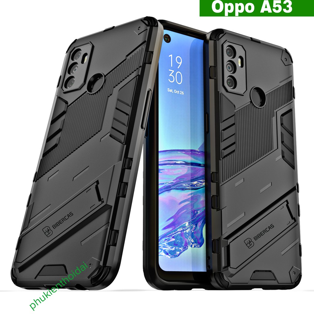 Ốp lưng Oppo A53 Iron Man Ver 2 chống sốc giá đỡ cao cấp