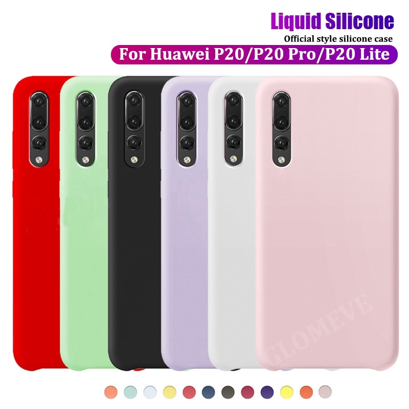 Ốp Lưng Silicone Màu Trơn Thời Trang Cho Huawei P20 P20 Pro P20 Lite