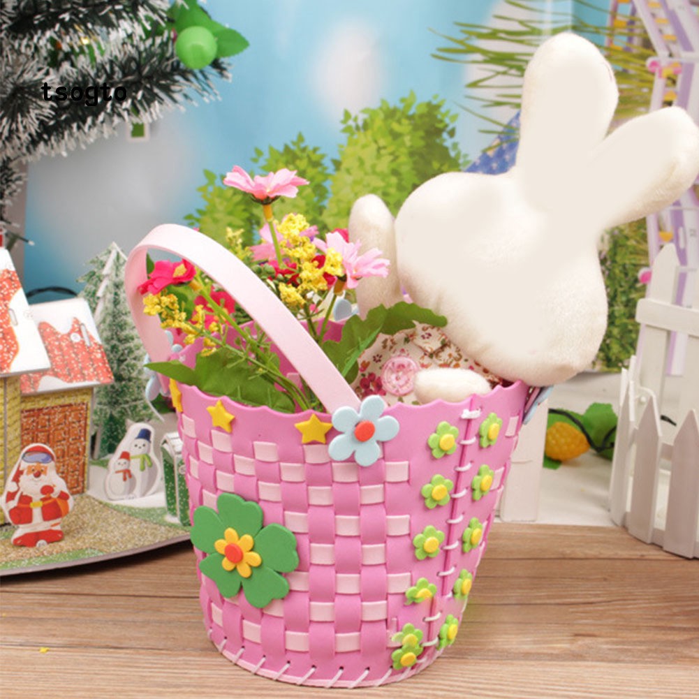 Giỏ Hoa Handmade Dễ Thương Dùng Để Đựng Đồ Chơi Cho Bé