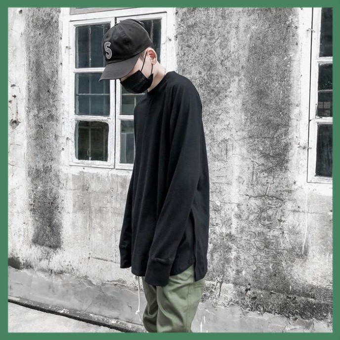 Áo Thun Trơn Dài Tay Xỏ Ngón Long Sleeve Tee Unisex - La mode