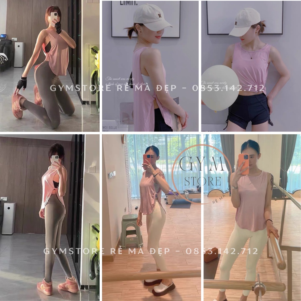 Áo Ba Lỗ TankTop Tập Gym Yoga Nữ Thun Cotton Co Giãn Thoáng Mát Thể Thao Đồ tập nữ Rẻ Đẹp 𝑮𝒀𝑴𝑺𝑻𝑶𝑹𝑬 041