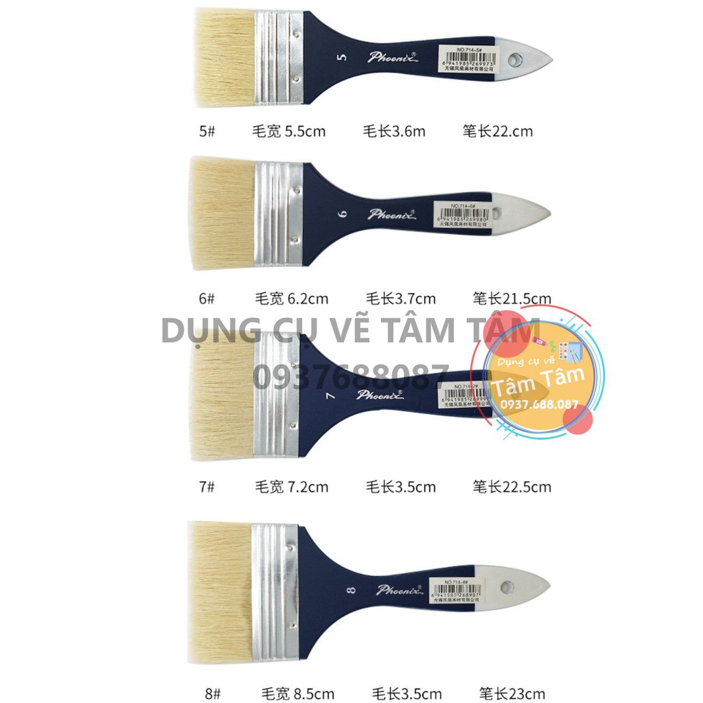 [ TÂM TÂM ]-Cọ bản, Cọ ngang, Cọ phoenix mã 714-