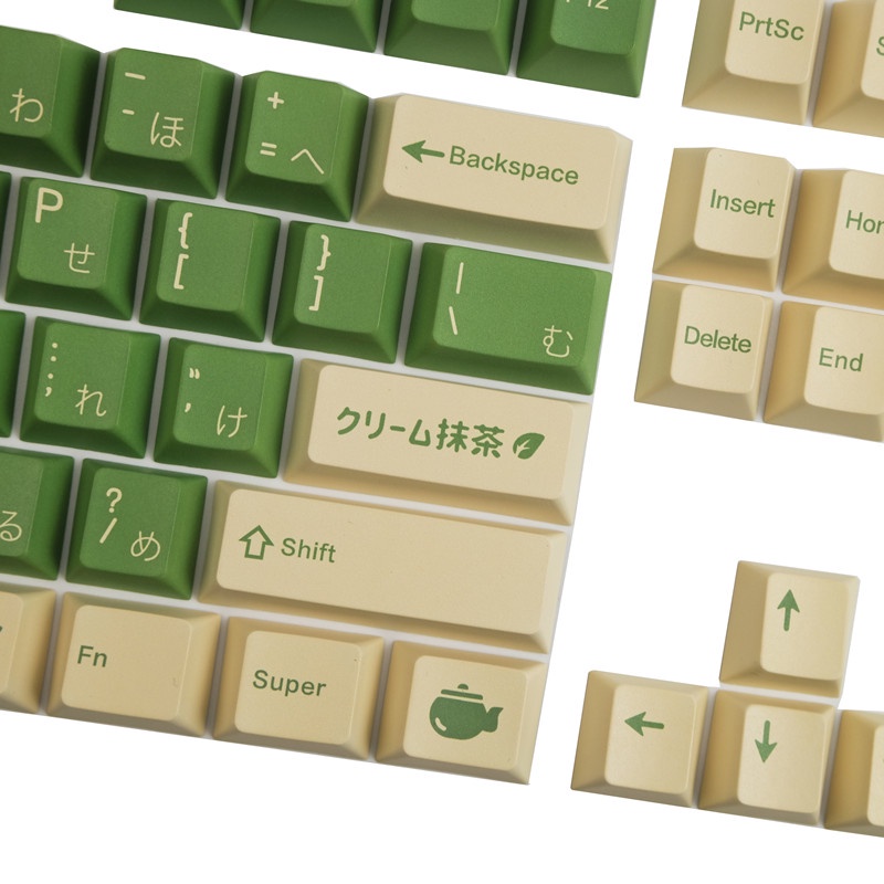 Keycap GMK Cream Matcha Nút Bàn Phím Cơ Màu Matcha PBT Dye Sub Keycaps Chuyên Dụng Cho Bàn Phím Cơ