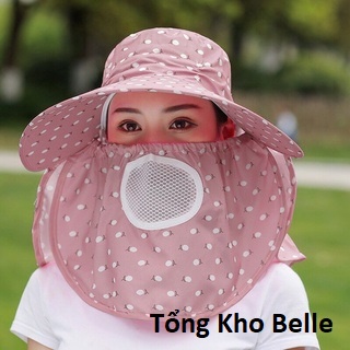Mũ Nón Rộng Vành Khẩu Trang - Chống Nắng Che Kín mặt, Che Cổ- Chống nắng, chống UV tia cực tím hiệu quả cao