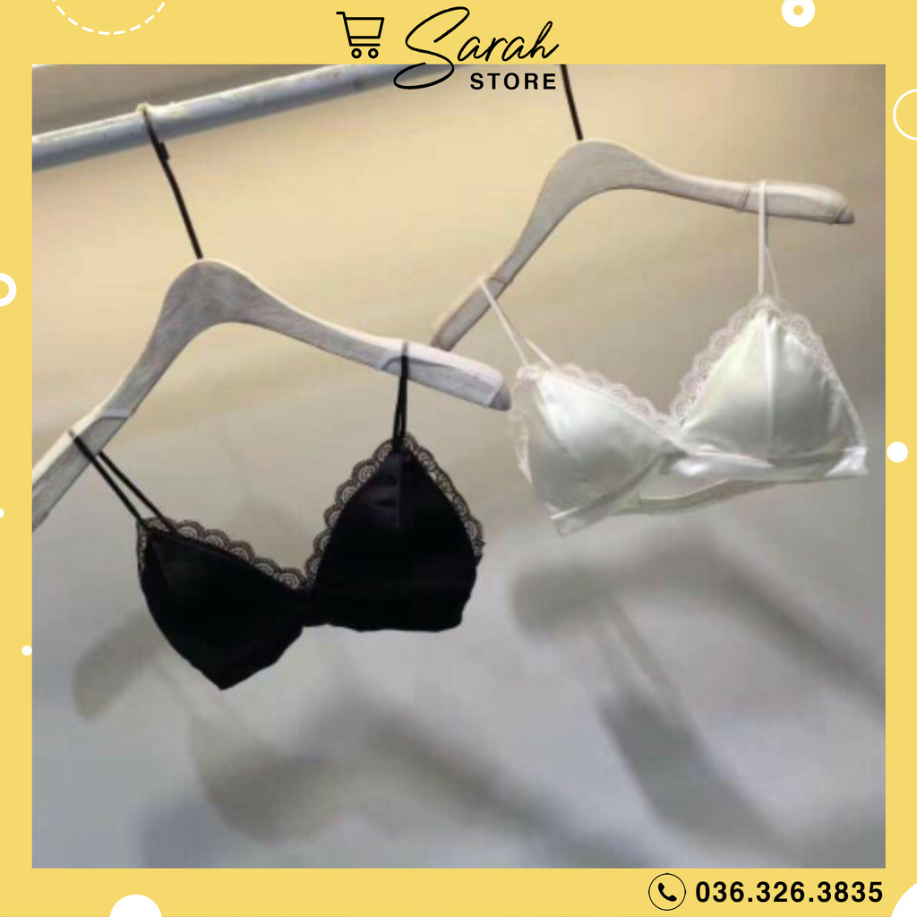 áo bra phi bóng satin ren đệm mỏng hàng free size 100 | BigBuy360 - bigbuy360.vn