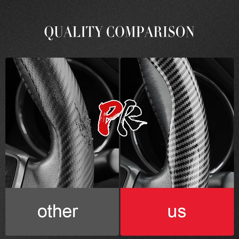 Bộ 2 Vỏ Bọc Vô Lăng Xe Hơi Bằng Sợi Carbon Cho Toyota VIos Yaris Corolla Cross Wish Revo CHR Avanza Fortuner Rush Wigo Innova raize Calya Etios Rav4 Hilux Camry