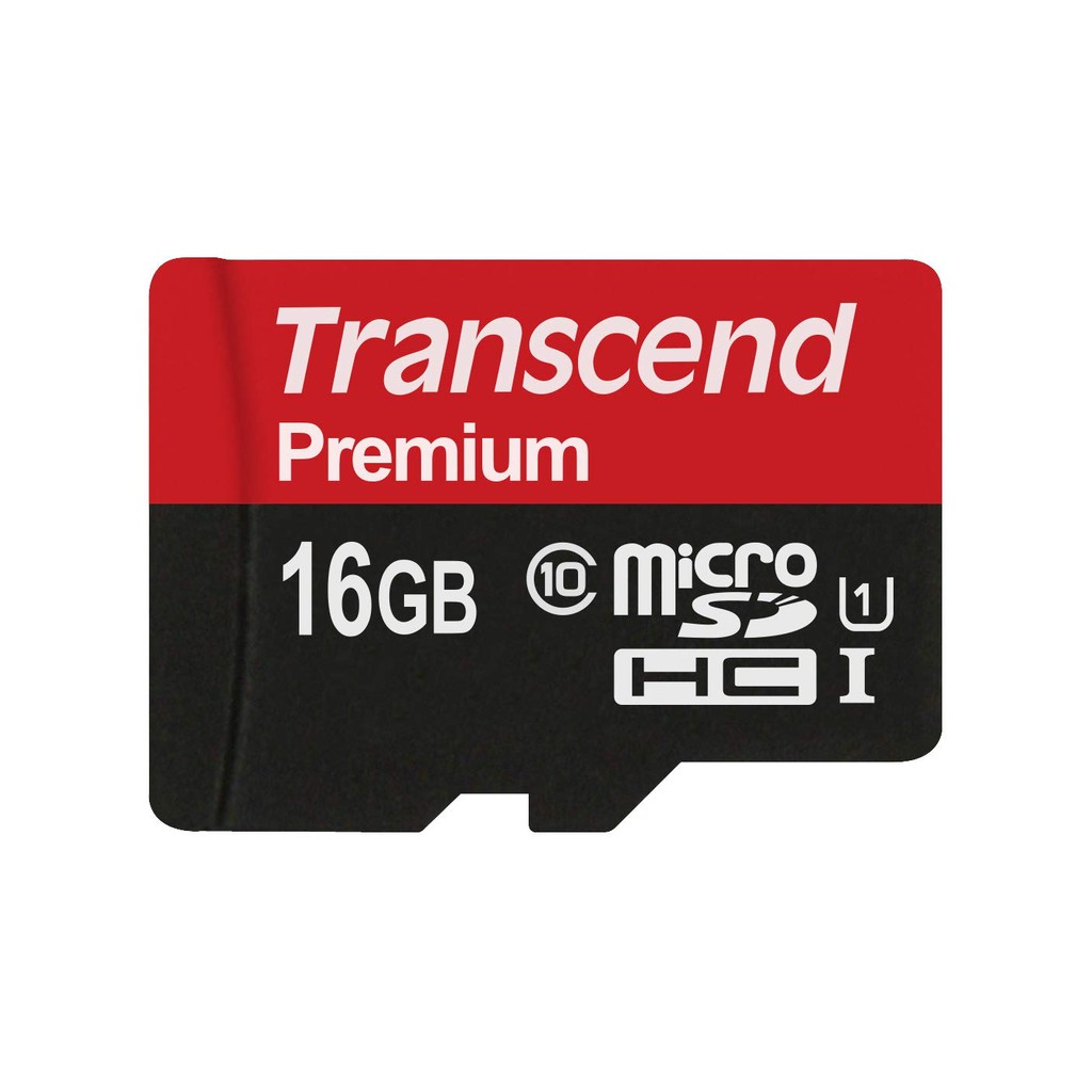 Thẻ nhớ microSDHC Transcend 16GB Premium tốc độ upto 90MB/s (Đỏ) - Hãng phân phối chính thức