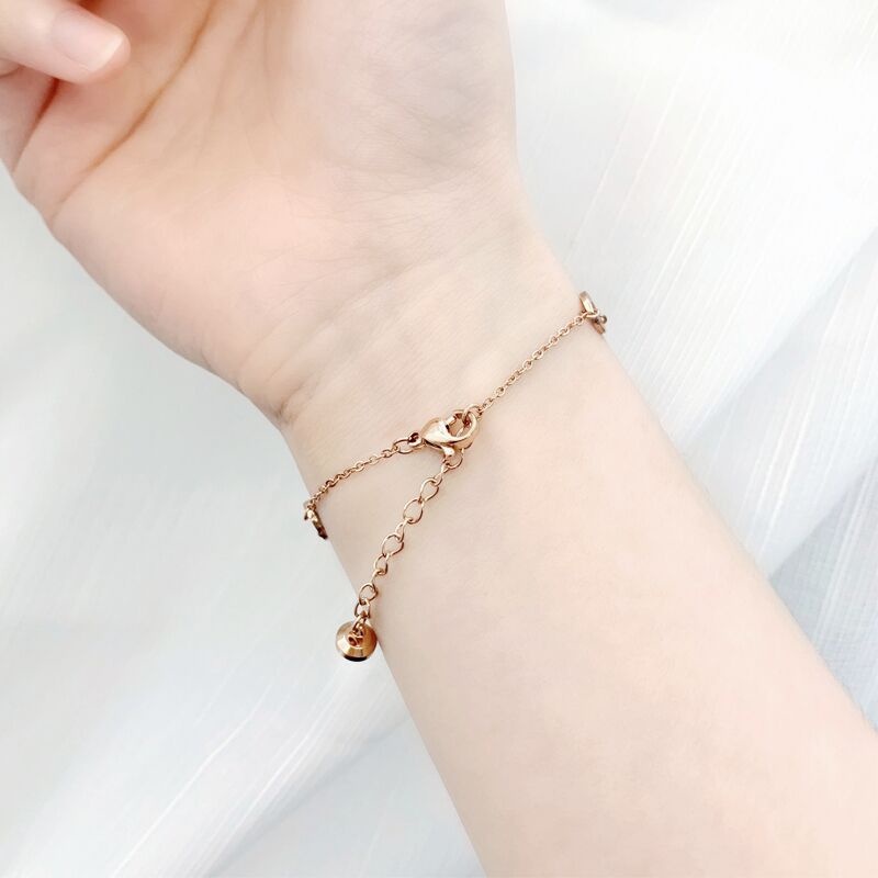 vòng tay titan nữ không gỉ lắc tay nữ pha lê phụ kiện thời trang hàn quốc