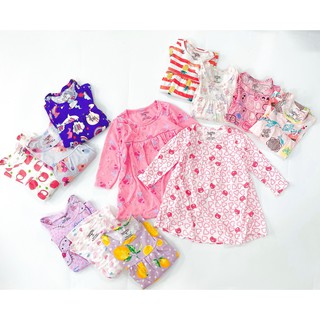 Set 3 váy dài tay babydoll bé gái