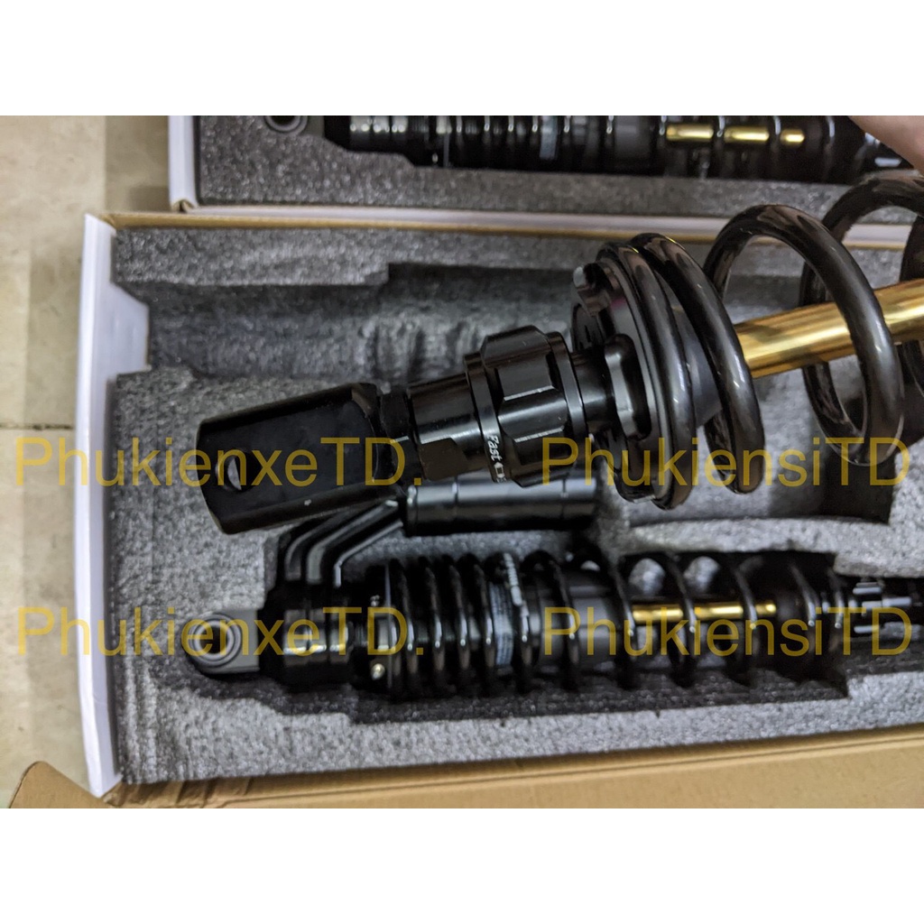 Phuộc RCB NITRON bình dầu Full Đen lắp SH Việt Nam