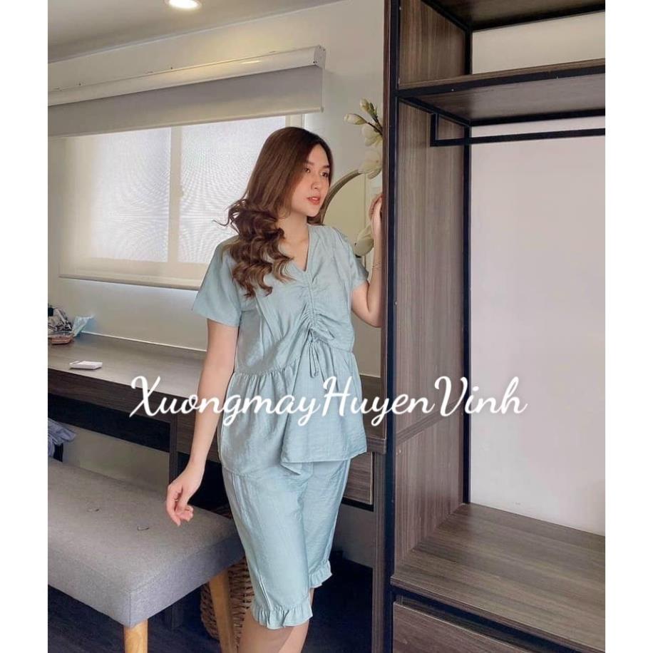 Bộ đồ bầu LỬNG ĐŨI_RÚT NGỰC chất siêu mịn mát mùa hè