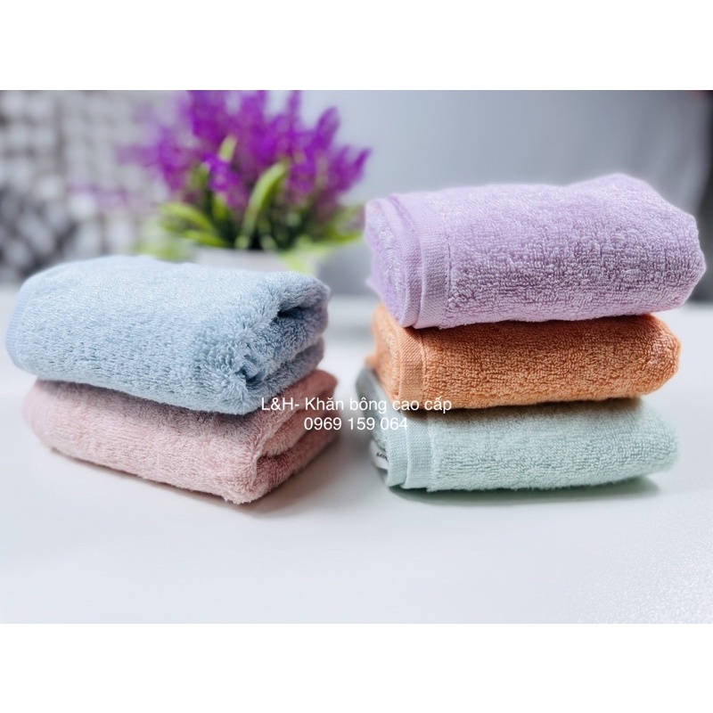 Khăn mặt MJ xuất nhật cao cấp Organic, thấm hút tốt, siêu mềm, 100% cotton, KT 25x50cm