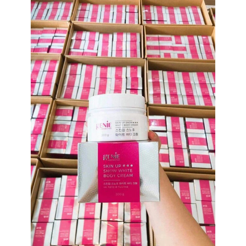Kem Trắng Da Body Tinh Thể Nước Genie Skin Up Snow White Body Cream