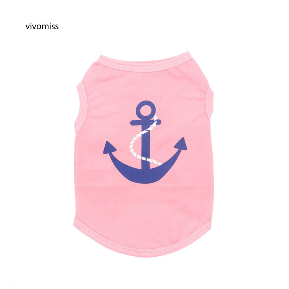 Áo thun in hình mỏ neo đáng yêu cho thú cưng