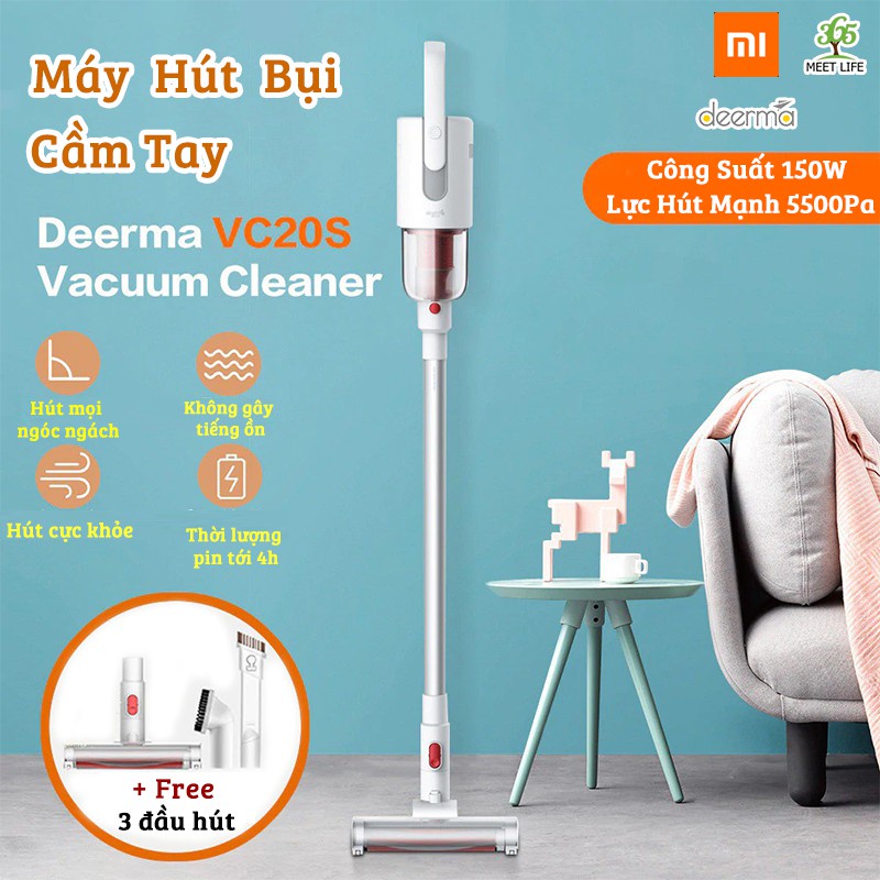 Máy hút bụi không dây Deerma VC20 Plus lực hút 8kPa, thiết kế gọn nhẹ, hiện đại bảo hành 12 tháng