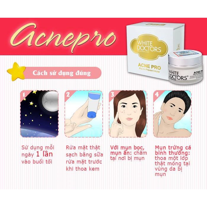 Kem loại bỏ mụn thâm, sẹo mụn White Doctors Acne pro