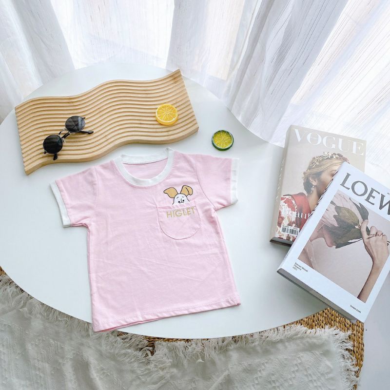 Hot Hè | Áo thun cộc tay túi ngực in hình siêu cute cho bé yêu 8-18kg