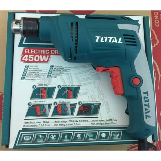 Máy khoan điện cầm tay Total TD4506E - 450W