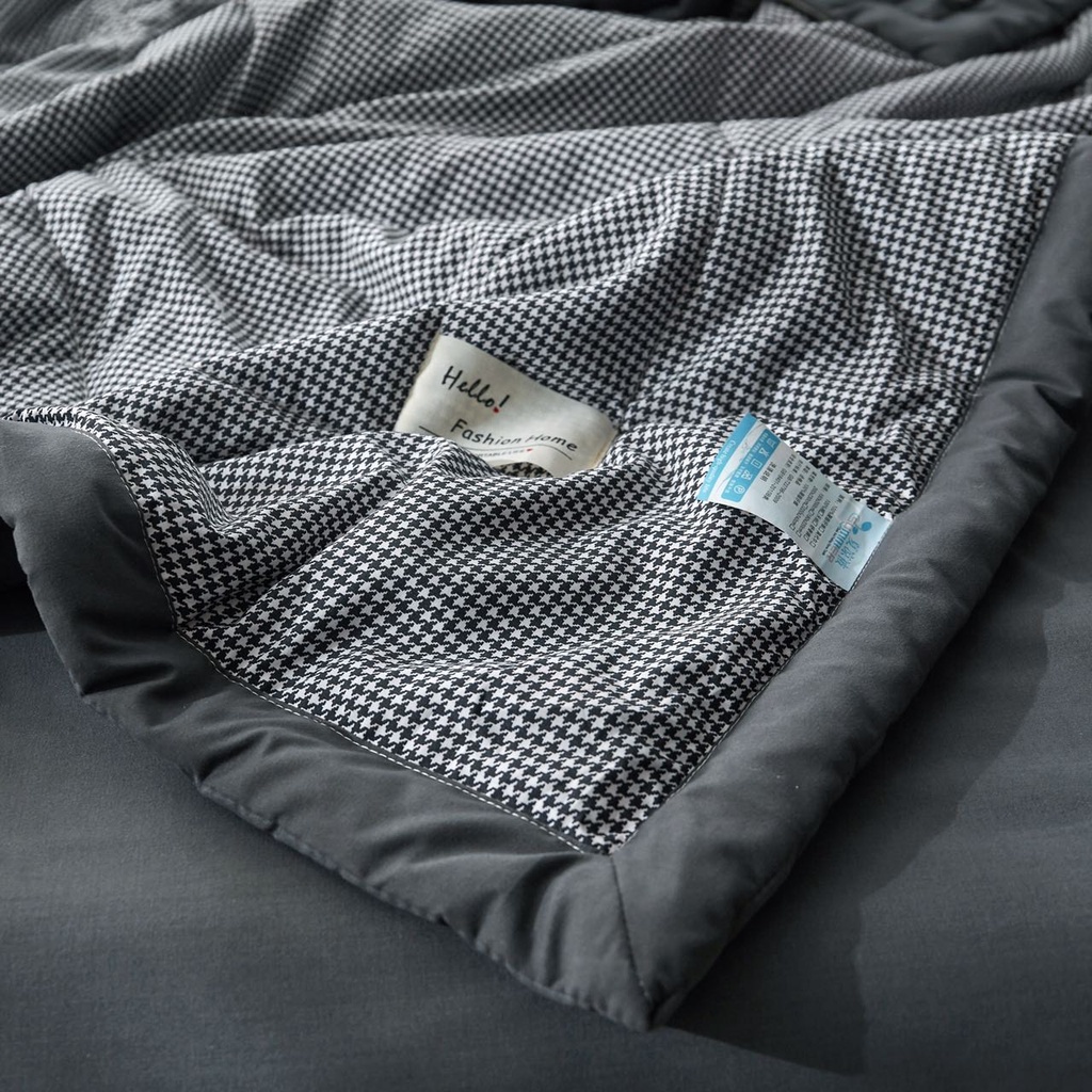 Bộ Chăn Ga Gối 4 Món Cotton Tici Chăn Trần Bông - Chăn Hè