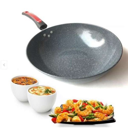 Chảo Sâu Lòng Chống Dính 32cm / Chảo Vân Đá Dùng Được Cho Tất Cả Các Loại Bếp