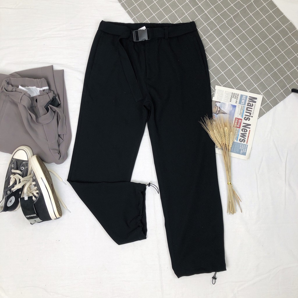 Quần ống rộng nam nữ khóa bấm City Cycle - Quần vải trơn cao cấp Unisex ống suông Local Brand | BigBuy360 - bigbuy360.vn