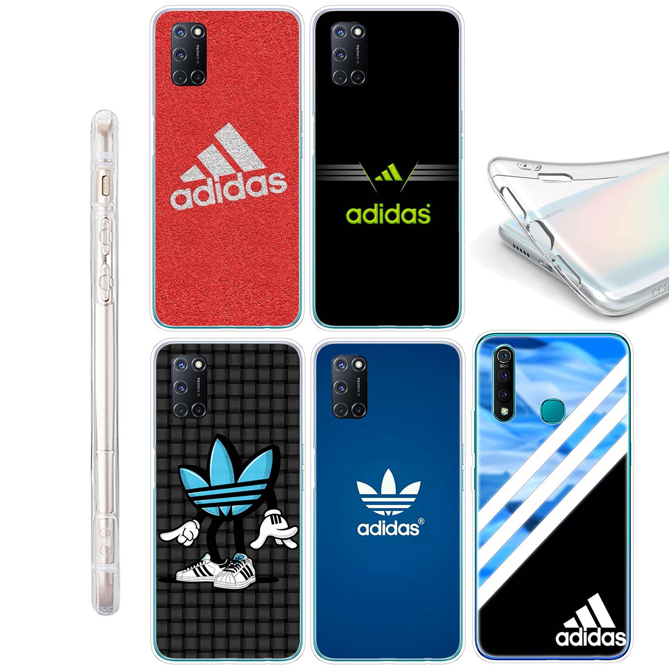 Ốp lưng silicone họa tiết logo Adidas cho Samsung Galaxy A11 A51 A01 A10 A20 A30 A50 A20S A30S A01 A10S