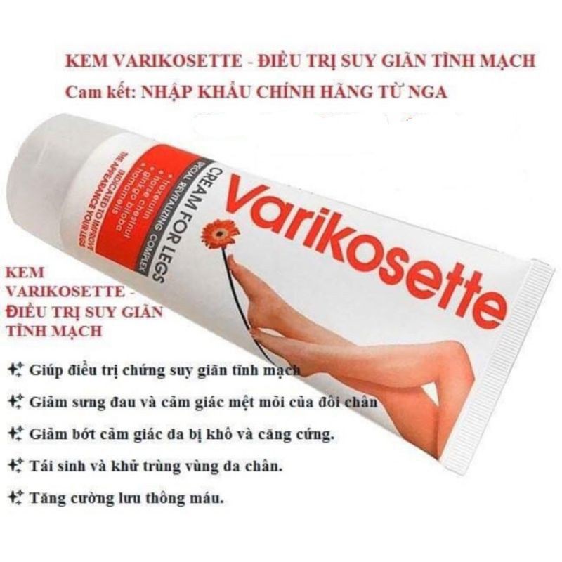 Kem trị giãn tĩnh mạch Varikosette Nga