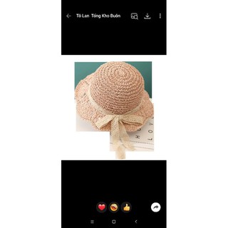 Sỉ mũ cói lô cho bé