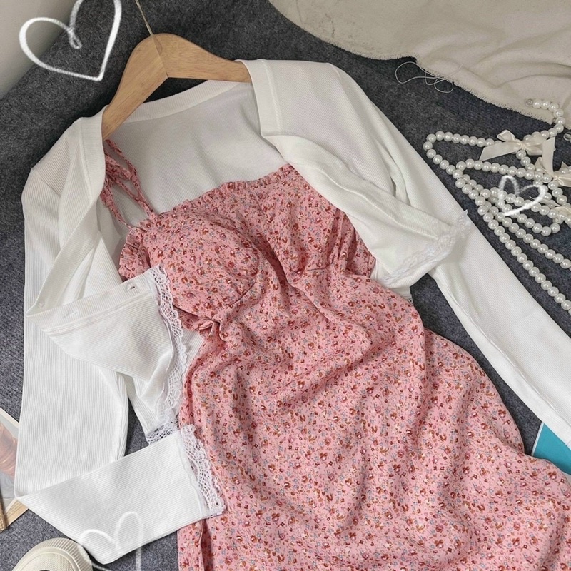 Set váy 2d kèm khoác