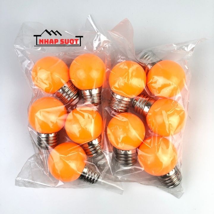 Bóng đèn chanh 1w LED trang trí đủ màu, đui xoáy e27