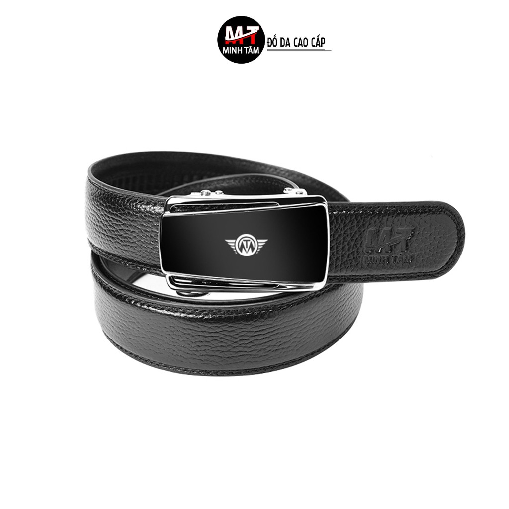 Thắt lưng nam Minh Tâm da bò , khóa kim loại kiểu tự động MT-25H