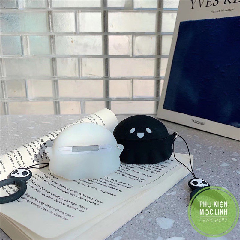 ☘️Tặng kèm móc tay☘️ Case bao airpod silicon 1 2 3 Pro Con Ma - Vỏ bọc đựng tai nghe không dây i11 i12...Airpods Ghost