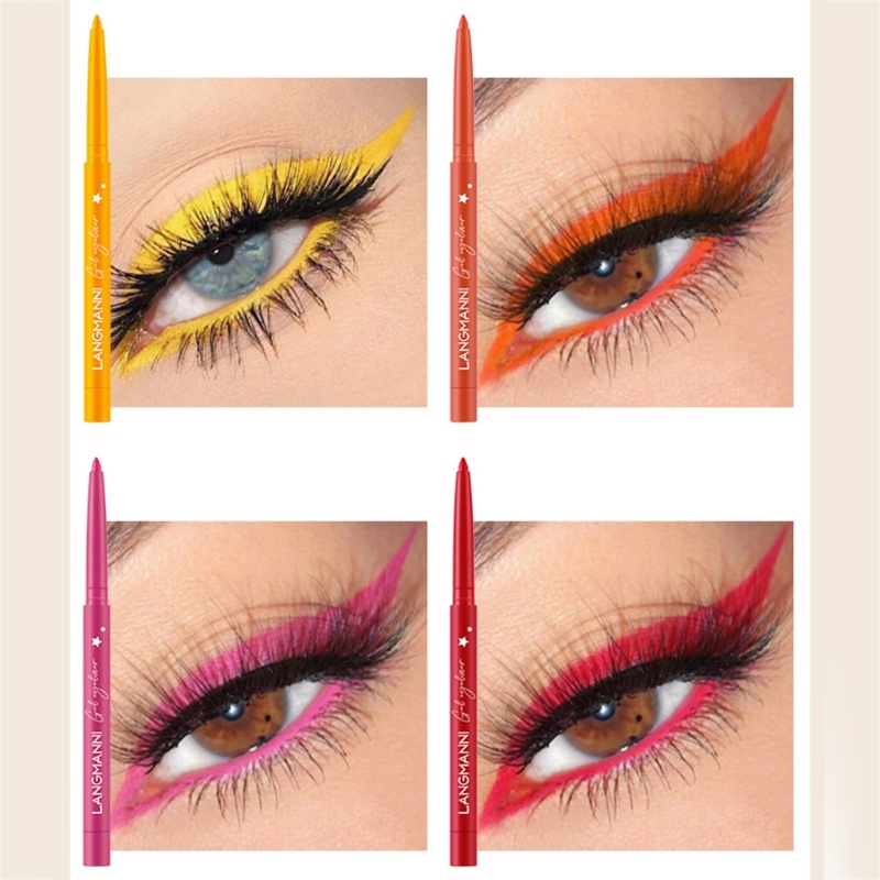 Bút Kẻ Mắt Chống Nước 12 Màu Sắc Tùy Chọn Dành Cho Nữ