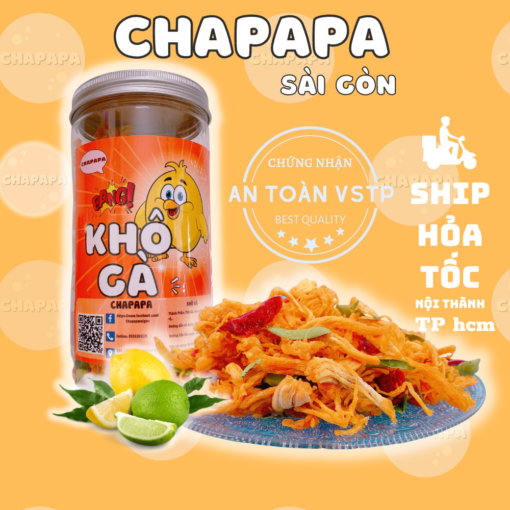 Khô gà lá chanh 280g Chapapa đồ ăn vặt Sài Gòn vừa ngon vừa rẻ
