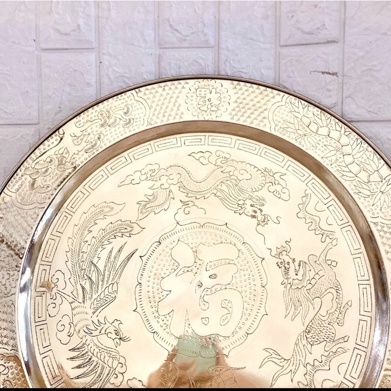 MÂM ĐỒNG 60 CM TRẠM TỨ LINH NẶNG  3 KG CHẤT LIỆU BẰNG ĐỒNG
