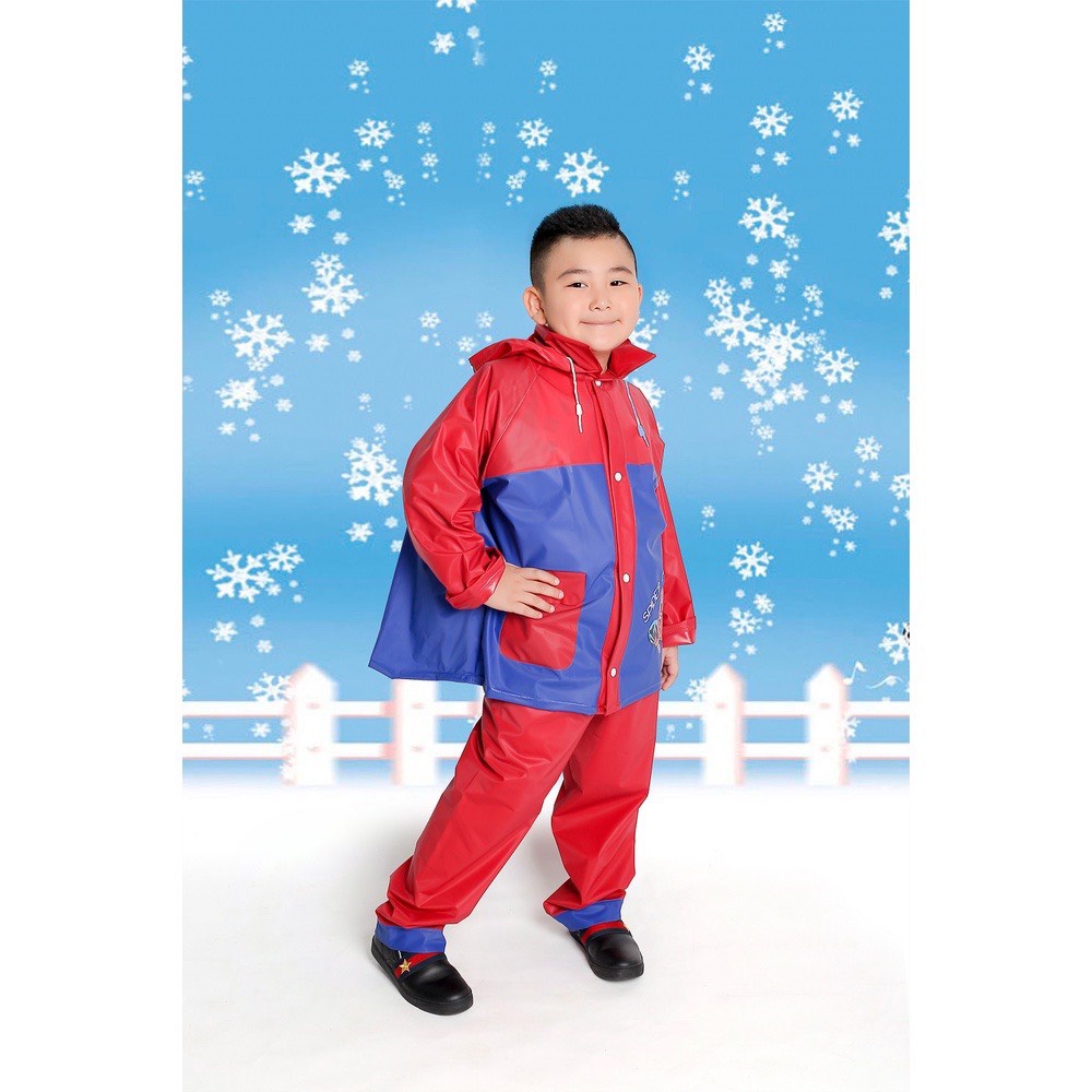 Bộ áo mưa trẻ em có lưng che cặp sách cho bé 6 - 8 -10 -12 tuổi chính hãng Sơn Thủy