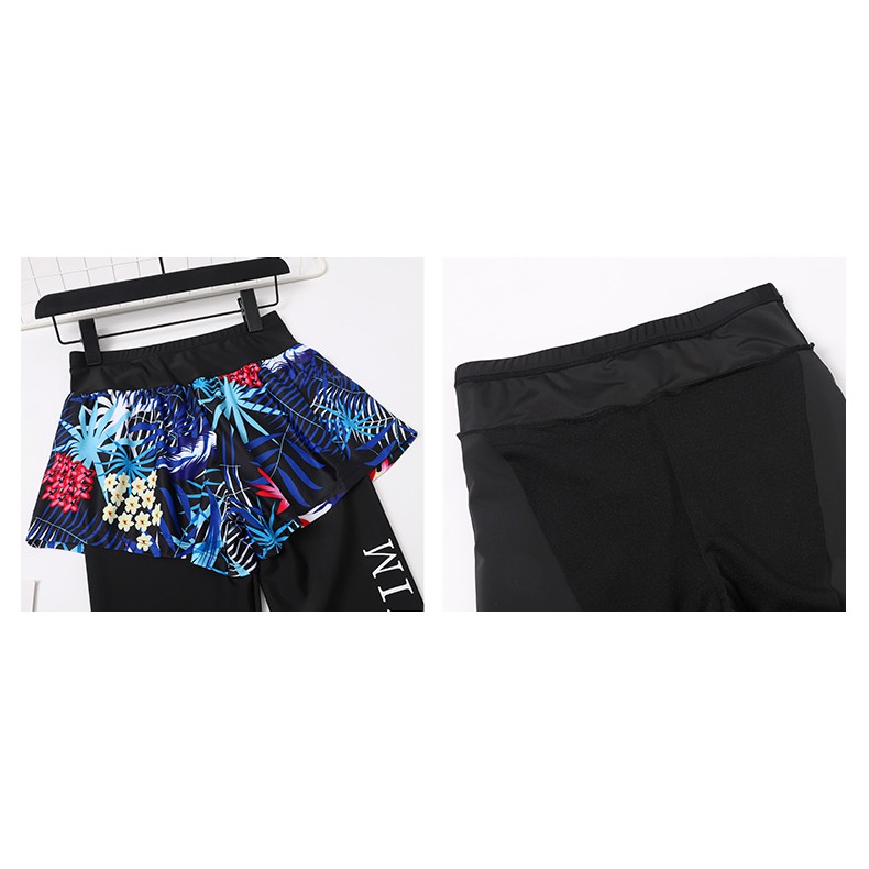 Đồ bơi nữ tay dài quần dài liền quần đùi 03