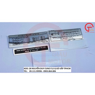 BỘ TEM THÔNG SỐ DÁN XE WAVE THÁI . CHỐNG NƯỚC