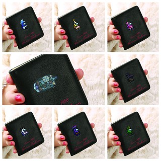 Ví ngắn đen cầm tay IN HÌNH Among Us ROBLOX Five Nights at Freddy's mini game chibi anime đựng vật dụng nhỏ xinh xắn