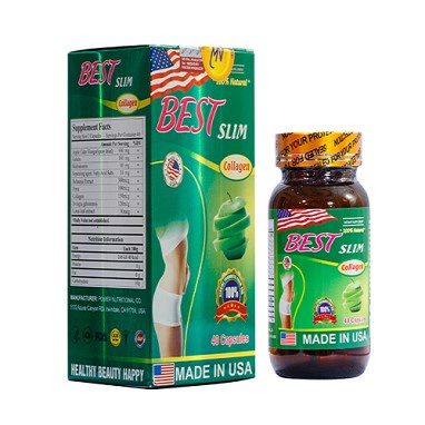Viên uống giảm cân Best Slim Collagen của Mỹ giảm cân an toàn và hiệu quả Lọ 40 viên