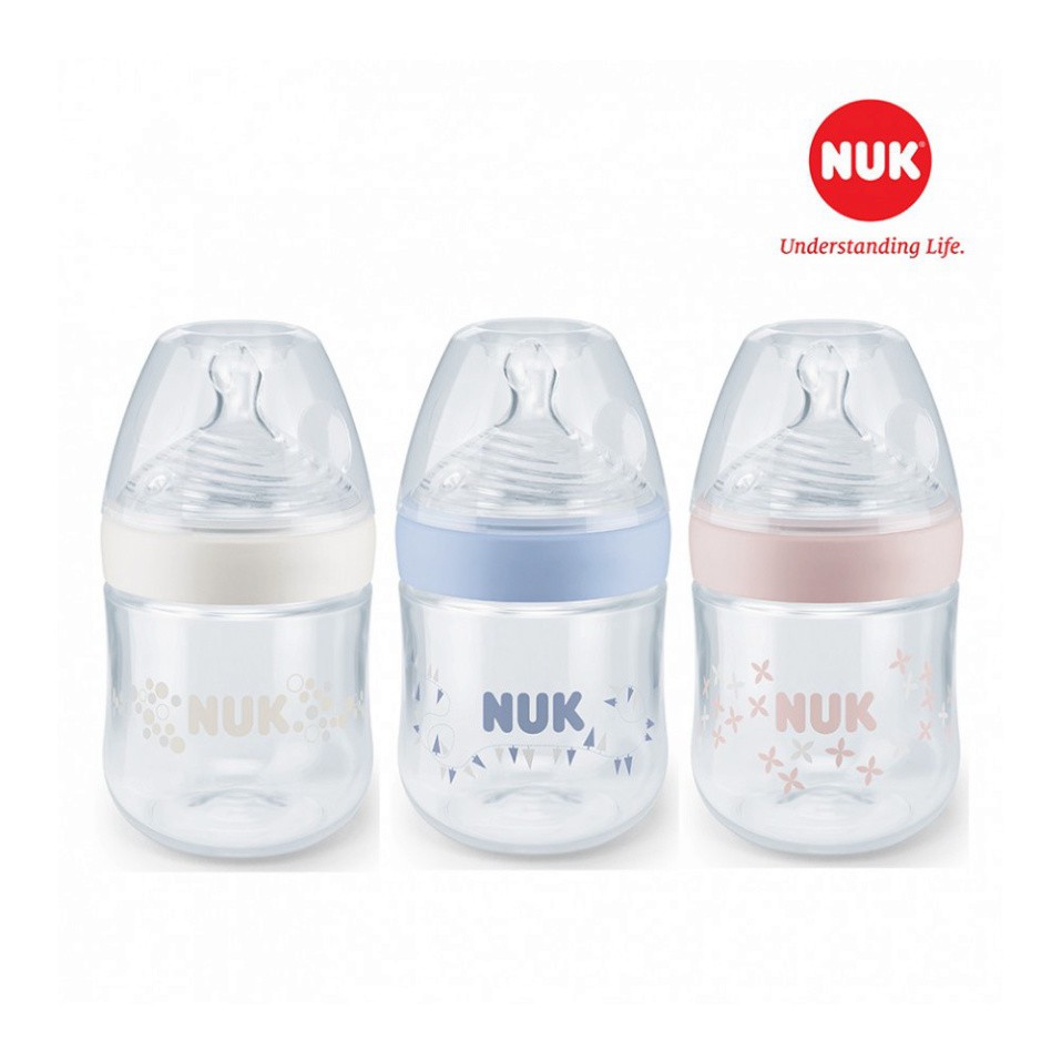 [Chính Hãng] Bình sữa NUK PP Nature Sense 150ml - 260ml núm ti Silicone size M