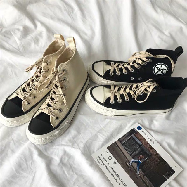 (Sẵn size 37) Cv nam nữ màu be đen dây chữ
