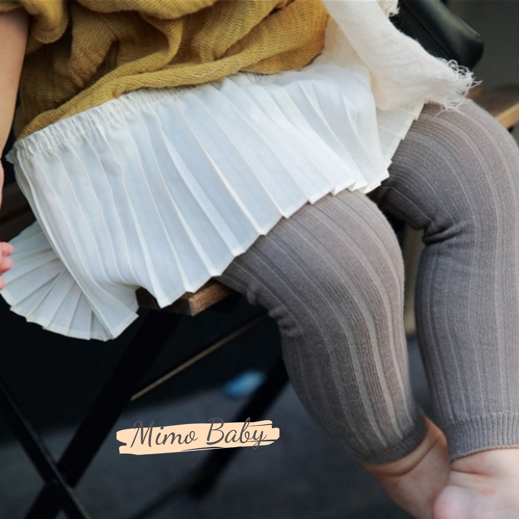 Quần legging, quần tất len không bàn co giãn  cho bé 0-3y mimo baby T15