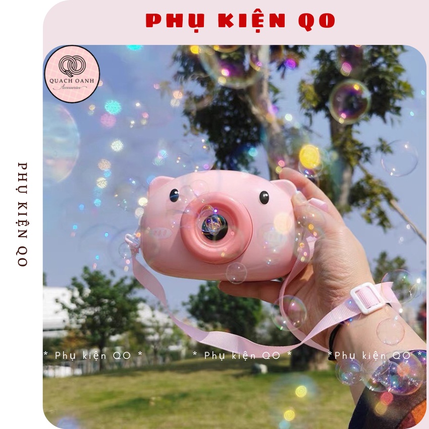 Máy ảnh thổi bong bóng heo con đáng yêu - MAYBB01