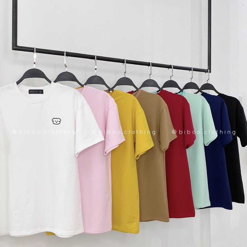 BIBOO - Áo thun cổ tròn tay ngắn BIBOO BASIC TEE chất liệu cotton dày dặn, thoáng mát