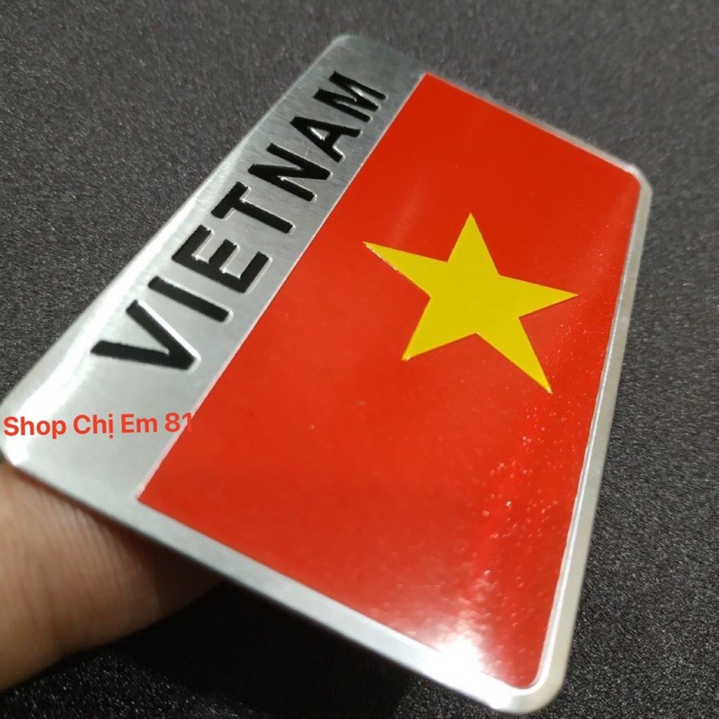 Tem nhôm chịu nhiệt hình cờ Việt Nam bền-đẹp-rẻ